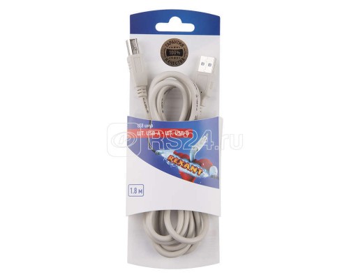 Шнур штекер USB-А - штекер USB-B 1.8м блист. Rexant 06-3150