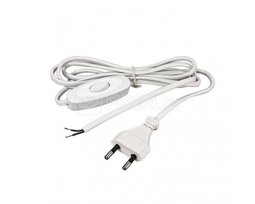 Шнур сетевой 1.8м с выкл. бел. без розетки 2.5A-220V REXANT 11-1115