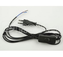 Шнур сетевой UCX-C10/02A-170 BLACK с вилкой и выкл. 2А 500Вт 1.7м черн. Uniel UL-00004429