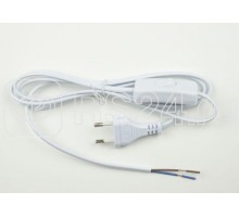 Шнур сетевой UCX-C10/02A-170 WHITE с вилкой и выкл. 2А 500Вт 1.7м бел. Uniel UL-00004428