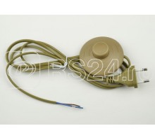 Шнур сетевой UCX-C20/02A-170 BROWN с вилкой и выкл. (напольный) 2А 500Вт 1.7м корич. Uniel UL-00004436