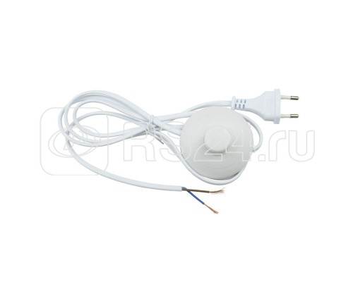 Шнур сетевой UCX-C20/02A-170 WHITE с вилкой и выкл. (напольный) 2А 500Вт 1.7м бел. Uniel UL-00004434