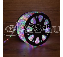Шнур светодиодный Дюралайт чейзинг круглый 24LED/м мультиколор RYGB (уп.100м) Neon-Night 121-329-4