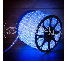 Шнур светодиодный Дюралайт фиксинг круглый 10мм 24LED/м син. (уп.100м) Neon-Night 121-123-3
