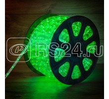 Шнур светодиодный Дюралайт фиксинг круглый 24LED/м Эконом зел. (уп.100м) Neon-Night 121-124-4