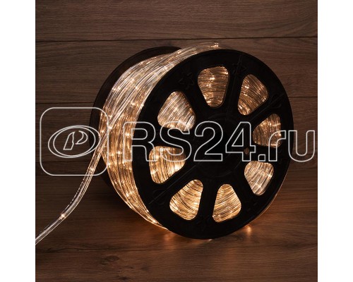 Шнур светодиодный Дюралайт фиксинг круглый 24LED/м тепл. бел. (уп.100м) Neon-Night 121-326-4