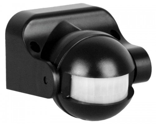 Сенсор включения освещения 180град. LX-39/Bl настенный черн. Camelion 6447