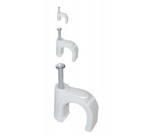 Скоба крепежная плоская 9мм пластиковая (уп.20шт) ИЭК USK21-09-020