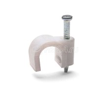 Скоба пласт. с гвоздем кругл. СПК 5 (уп.50шт) Fortisflex 49459