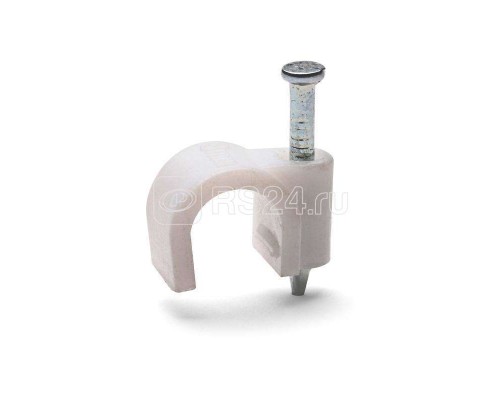 Скоба пласт. с гвоздем кругл. СПК 8 (уп.40шт) Fortisflex 49460