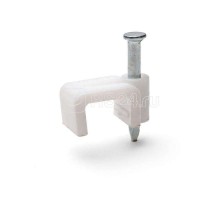 Скоба пласт. с гвоздем плоск. СПП 4 (уп.50шт) Fortisflex 49448