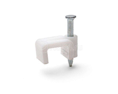 Скоба пласт. с гвоздем плоск. СПП 4 (уп.50шт) Fortisflex 49448