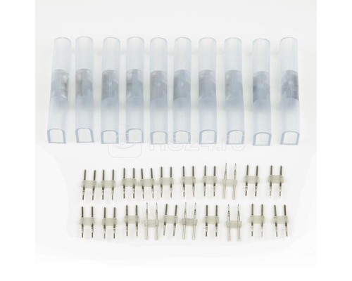 Соединитель контактный прямой UTC-K-12/N21 CLEAR 010 POLYBAG для светодиод. лент ULS-N21 NEON 220В 8х16мм 2 контакта прозр. (уп.10шт) Uniel UL-00007238