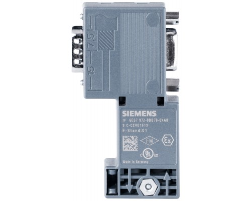 Соединитель шинный SIMATIC DP для PROFIBUS до 12МБит/с вывод кабеля 90град. 15.8х72.2х36.4мм Siemens 6ES79720BB700XA0