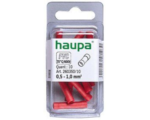 Соединитель стыковой изол. 0.25-1.5 (уп.10шт) HAUPA 260350/10