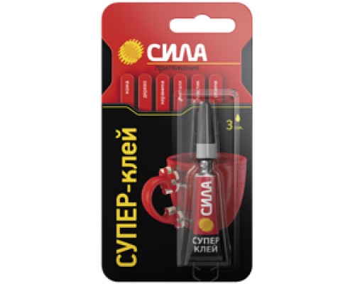 Супер-клей сверхпрочный 3г BL-1 SBL1-3 блист. СИЛА C0039198