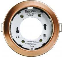 Светильник 71 282 NGX-R1-006-GX53 IP20 черн. медь Navigator 71282