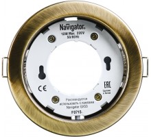 Светильник 71 283 NGX-R1-007-GX53 IP20 черненая бронза Navigator 71283