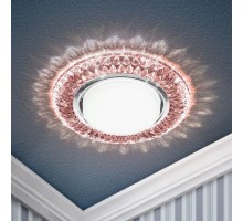 Светильник DK LD23 CHP/WH декор cо светодиодной подсветкой Gx53 шампань ЭРА Б0029630