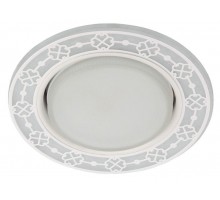 Светильник DK LD28 WH/WH декор cо светодиодной подсветкой GX53 бел./бел. ЭРА Б0037391