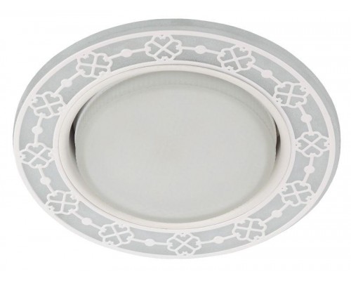 Светильник DK LD28 WH/WH декор cо светодиодной подсветкой GX53 бел./бел. ЭРА Б0037391