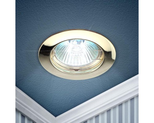 Светильник KL1 GD литой MR16 12В 50Вт зол. ЭРА C0043655