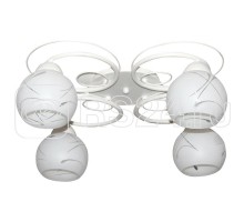 Светильник Ариэль 141 бел. муар (плафон 05972) НПБ 01-4х60-118 Е27 ИУ Элетех 1005404294