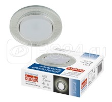 Светильник декоративный встраиваемый DLS-L155 GX53 GLASSY/CLEAR 3D без лампы цоколь GU5.3 доп. светодиодная подсветка 4Вт Fametto UL-00005320