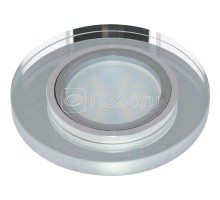 Светильник декоративный встраиваемый DLS-P106 GU5.3 CHROME/SILVER Peonia без лампы GU5.3 основание металл; хром отделка стекло серебр. Fametto 09994