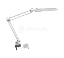 Светильник Дельта 1 настол. на струбцине с дросселем 11Вт с лампой КЛЛ G23 сер. Трансвит 128