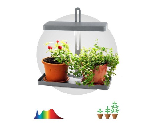 Светильник для растений FITO-20W-QLED-G 20Вт 220-240В 3500К IP40 +1град. до +35град.С 30000ч настол. ЭРА Б0039035