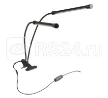 Светильник для растений светодиодный ULT-P33-15W/SPSB/TM IP40 BLACK с таймером на прищепке спектр для рассады и цветения Uniel UL-00004735