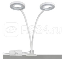 Светильник для растений светодиодный ULT-P35-15W/SPLE/TM IP40 WHITE с таймером на прищепке спектр для фотосинтеза TM Uniel. Uniel UL-00004847