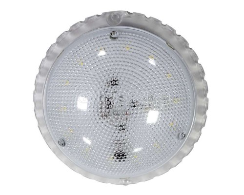 Светильник ЖКХ Сенсора LED ф133 7Вт 840лм 6500К IP50 с оптико-акустическим датчиком (инд. упак.) Элетех 1030450337