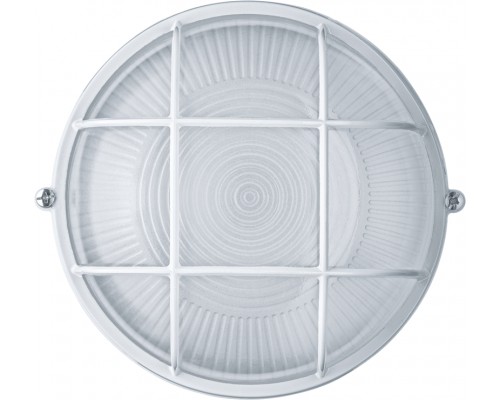 Светильник ЛОН 94 803 NBL-R2-60-E27/WH 1х60Вт E27 IP54 (аналог НПБ 1302 бел. круг с решеткой 60Вт) Navigator 94803