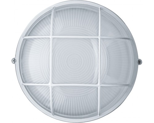 Светильник ЛОН 94 807 NBL-R2-100-E27/WH 1х100Вт E27 IP54 (аналог НПБ 1102 бел. круг с решеткой 100Вт) Navigator 94807