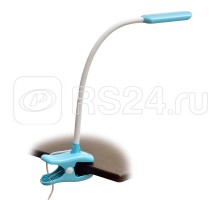 Светильник настольный TLD-554 Blue/LED/400Lm/5500K/Dimmer 4Вт «прищепка» сенсор. выкл. Uniel UL-00003646