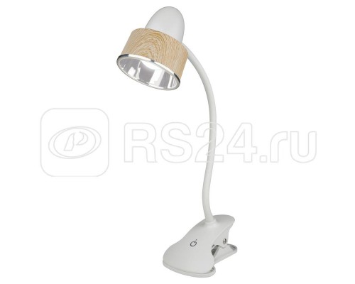 Светильник настольный TLD-557 Brown/LED/350Lm/5500K/Dimmer 5Вт «прищепка» сенсор. выкл. Uniel UL-00004138