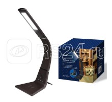 Светильник настольный TLD-565 Brown/LED/360Lm/3000-6000K/Dimmer/WR 12Вт сенсорный выкл. диммер беспроводное зарядное устройство Uniel UL-00006473
