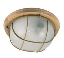 Светильник НББ 03-100-010 IP65 Терма 1102 круг большой мат. /корпус с решеткой дер. липа (инд. упак.) Элетех 1005501027