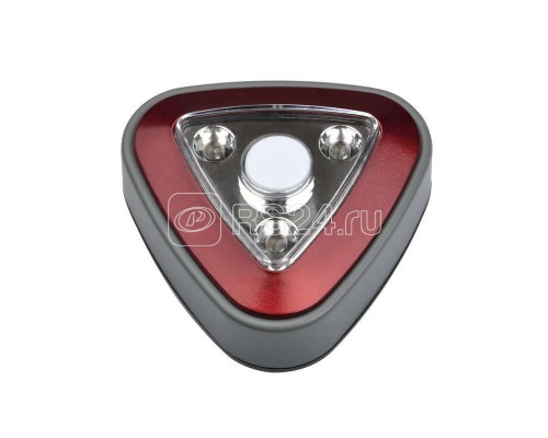 Светильник-ночник DTL-356 Треугольник/Red/3LED/4АА пушлайт питание от 3-х батареек ААА (в комплект не входят) красн. Uniel UL-00001987