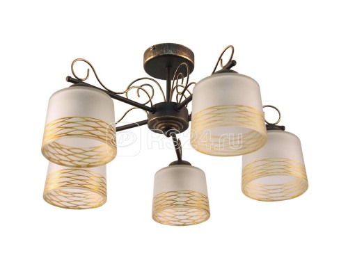 Светильник НПБ 01-5х60-151 (Плафон 00007) Дус 151 кор./зол. IP20 E27 (инд.упак.) Элетех 1005404056