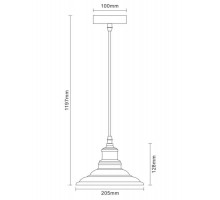 Светильник подвесной LOFT PL-600 C67 1хE27 40Вт 230В металл черн./стар медь Camelion 13414