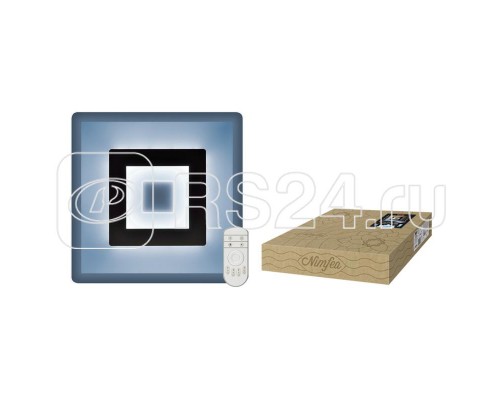 Светильник потолочныйLed DLC-N501 38W GLASS/CLEAR Nimfea димммир. пульт ДУ (в/к) 3000К/4000К/6500К стекло Fametto UL-00003927