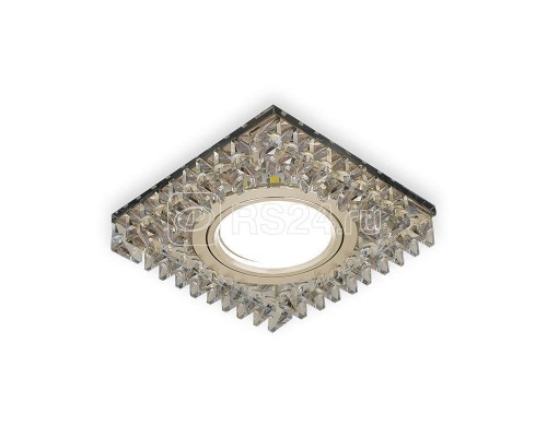 Светильник светодиодный Backlight BL033 GU5.3 2700К квадрат шампань/кристалл/хром Gauss BL033