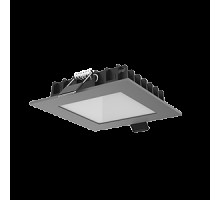 Светильник светодиодный Downlight 110х110х25 12Вт 3000К IP44 квадратный встраив. RAL7045 сер. мат. VARTON V1-R0-H0354-10000-4401230