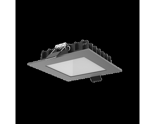 Светильник светодиодный Downlight 110х110х25 12Вт 4000К IP44 квадратный встраив. RAL7045 сер. мат. VARTON V1-R0-H0354-10000-4401240