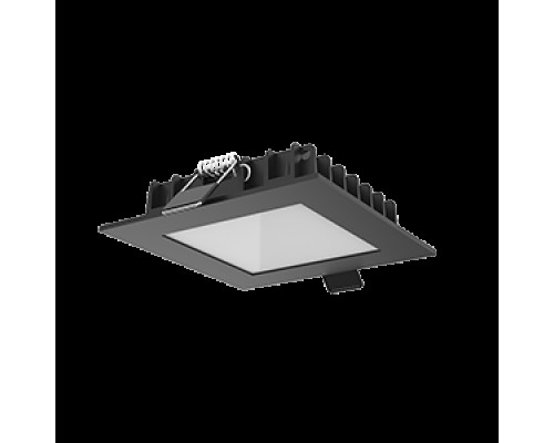 Светильник светодиодный Downlight 110х110х25 12Вт 4000К IP44 квадратный встраив. RAL9005 черн. мат. VARTON V1-R0-T0354-10000-4401240