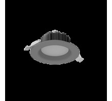 Светильник светодиодный Downlight 116х55 11Вт 4000К IP54 круглый встраив. RAL7045 сер. мат. VARTON V1-R0-H0011-10000-4401140