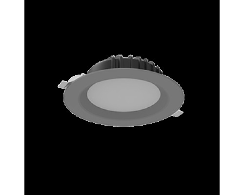 Светильник светодиодный Downlight 190х75 16Вт 3000К IP54 круглый встраив. RAL7045 сер. мат. VARTON V1-R0-H0083-10000-4401630